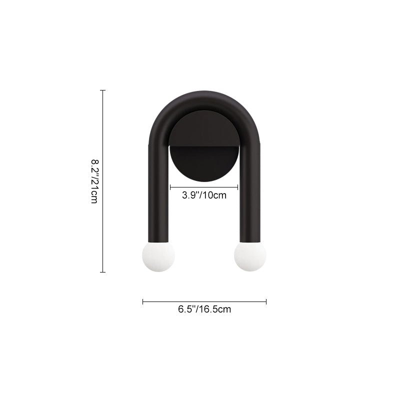 2-Light Arched Wall Sconce in U Shape