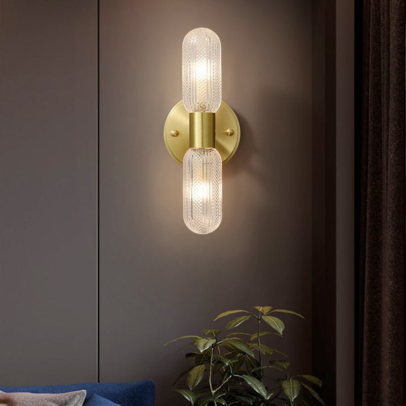 2-Light Cylinder Wall Sconce Up and Down