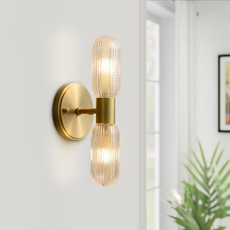 2-Light Cylinder Wall Sconce Up and Down