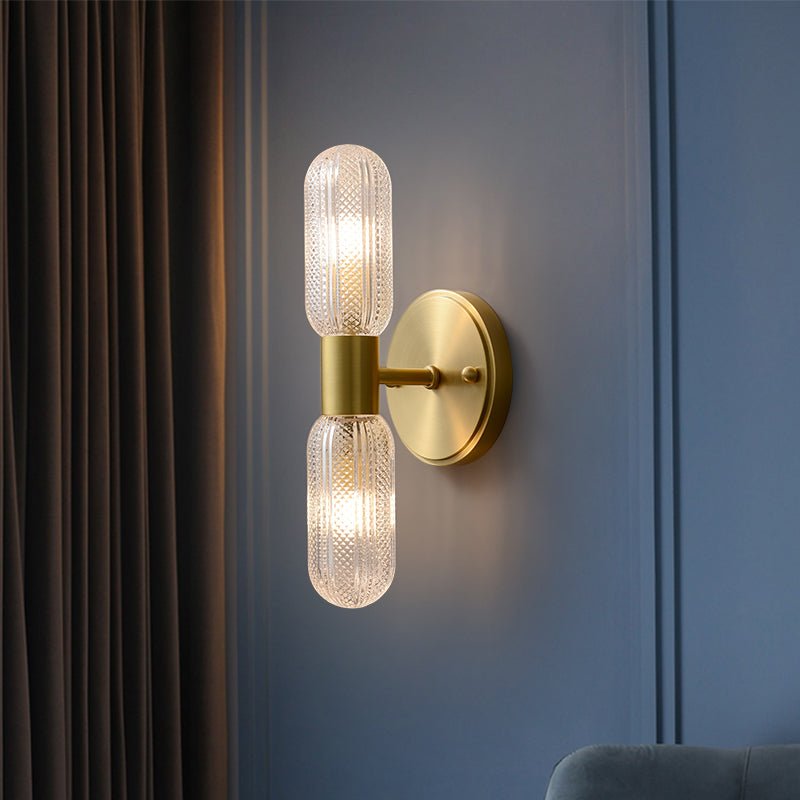 2-Light Cylinder Wall Sconce Up and Down