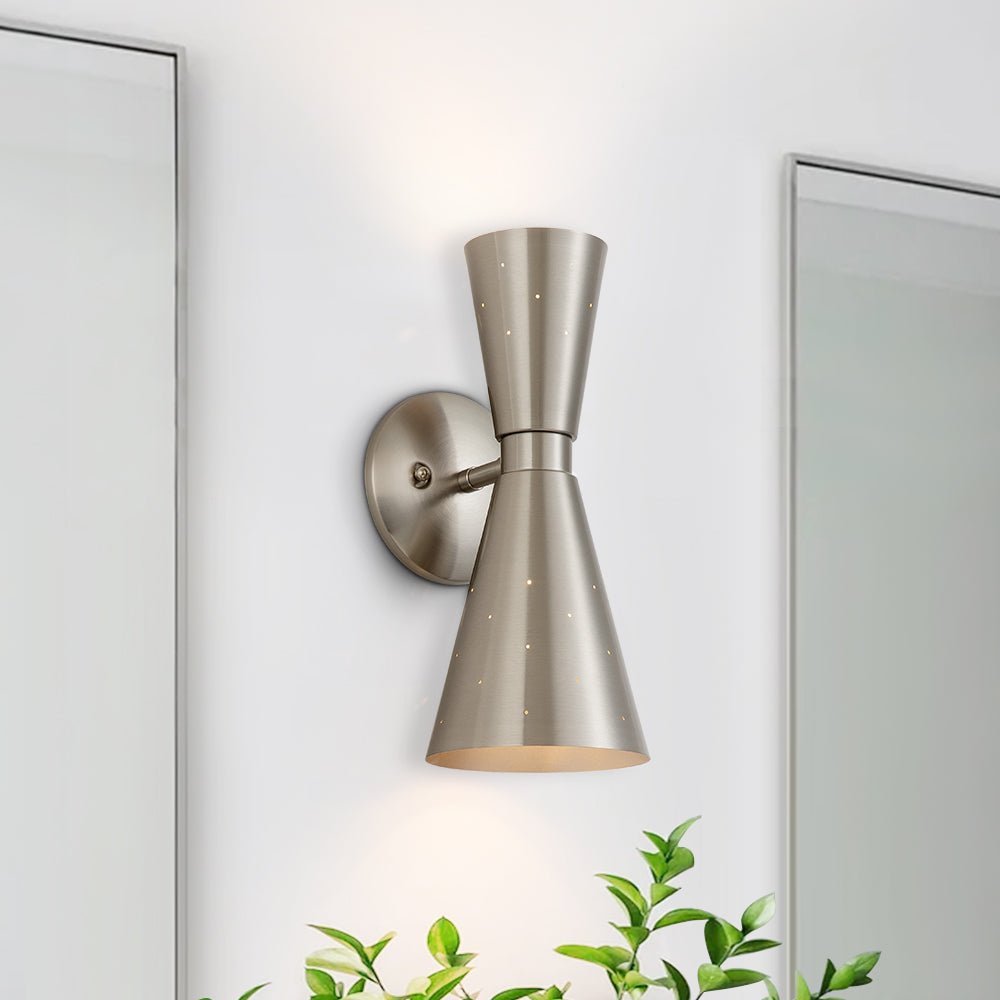 2-Light Starry Hourglass Wall Sconce