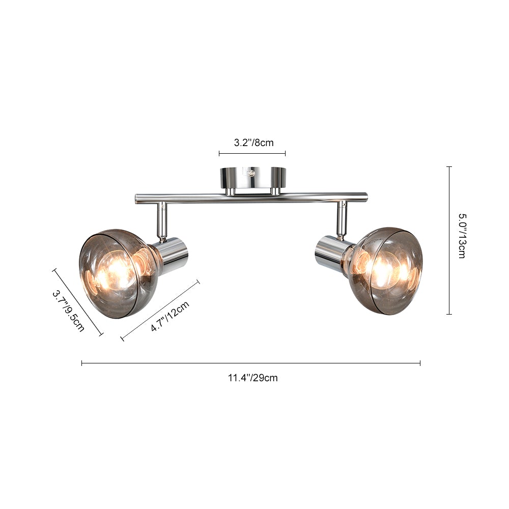 2/4 Light Modern Linear Track Lighting Curved Wall Sconces