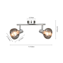 2/4 Light Modern Linear Track Lighting Curved Wall Sconces