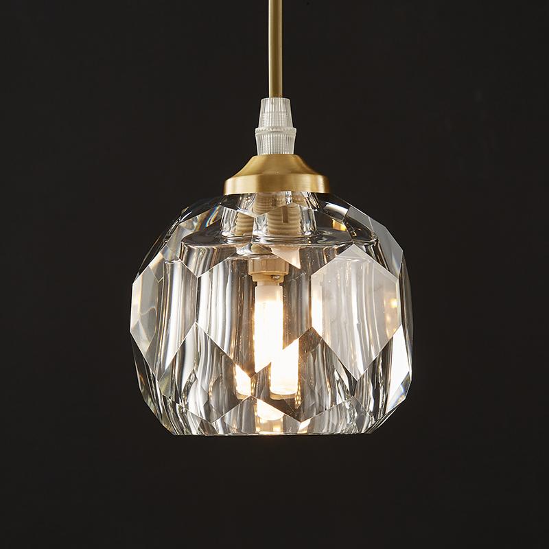 3-Light Clear Crystal Shade Pendant Light