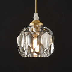 3-Light Clear Crystal Shade Pendant Light