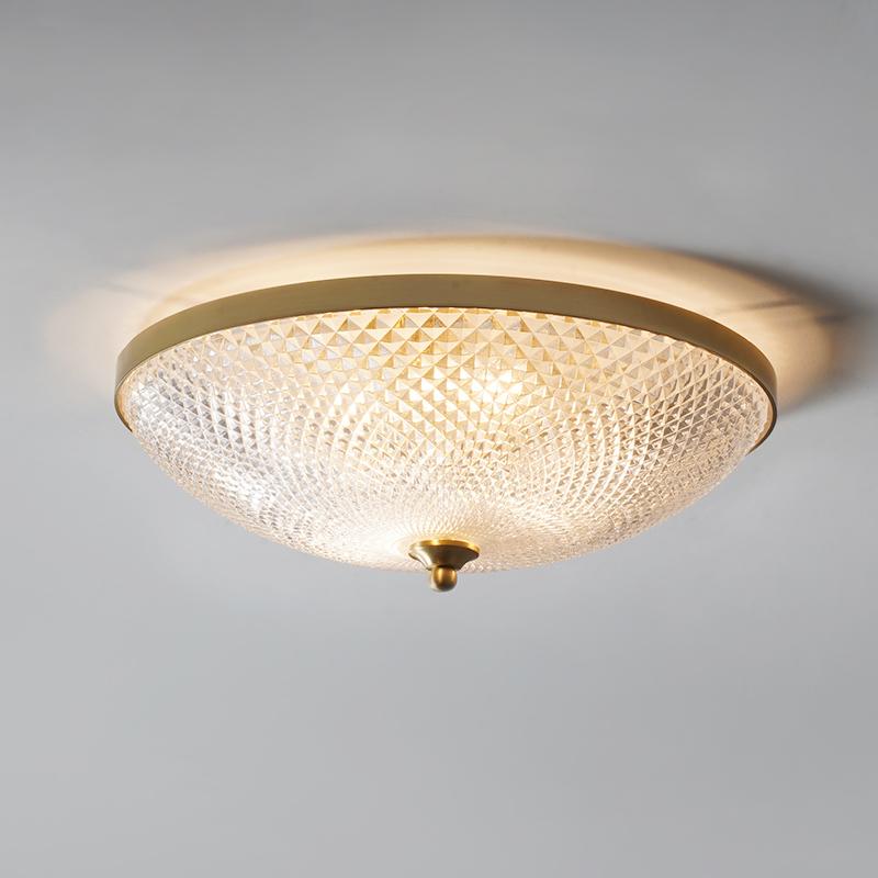 3-Light Glass Bowl Flush Mount Ceiling Light