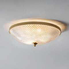 3-Light Glass Bowl Flush Mount Ceiling Light