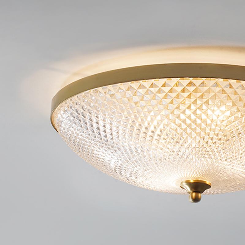 3-Light Glass Bowl Flush Mount Ceiling Light