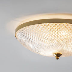 3-Light Glass Bowl Flush Mount Ceiling Light