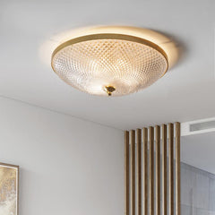 3-Light Glass Bowl Flush Mount Ceiling Light