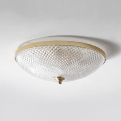 3-Light Glass Bowl Flush Mount Ceiling Light