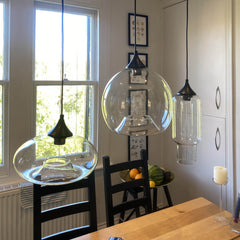 3-Light Linear Pendant with Clear Glass Shades