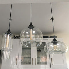 3-Light Linear Pendant with Clear Glass Shades