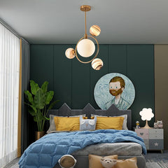 4 Light Glass Globe Bubble Pendant Light