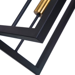 4-Light Square Geometric Pendant Light