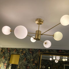 6-Light Glass Globe Ceiling Light