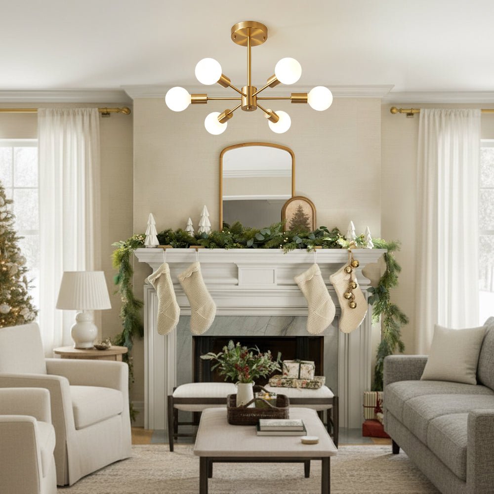 6-Light Large Sputnik Chandelier