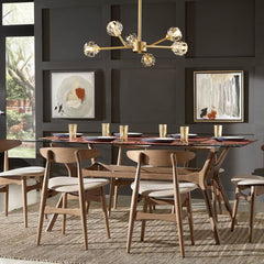 6-Light Sputnik Crystal Shade Chandelier
