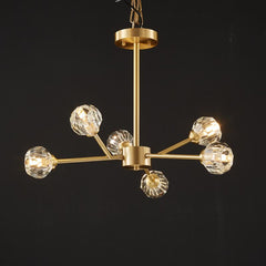 6-Light Sputnik Crystal Shade Chandelier
