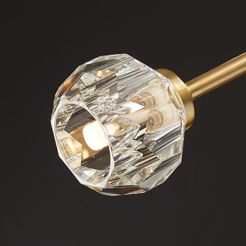 6-Light Sputnik Crystal Shade Chandelier