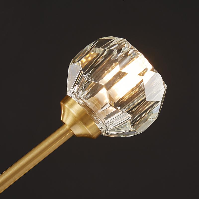 6-Light Sputnik Crystal Shade Chandelier
