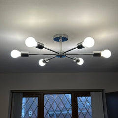 6-Light Sputnik Semi Flush Ceiling Light