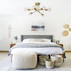 6-Light Sputnik Semi Flush Mount Lighting