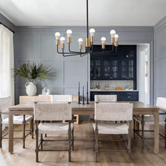 8 Light Rustic Candle Style Chandelier