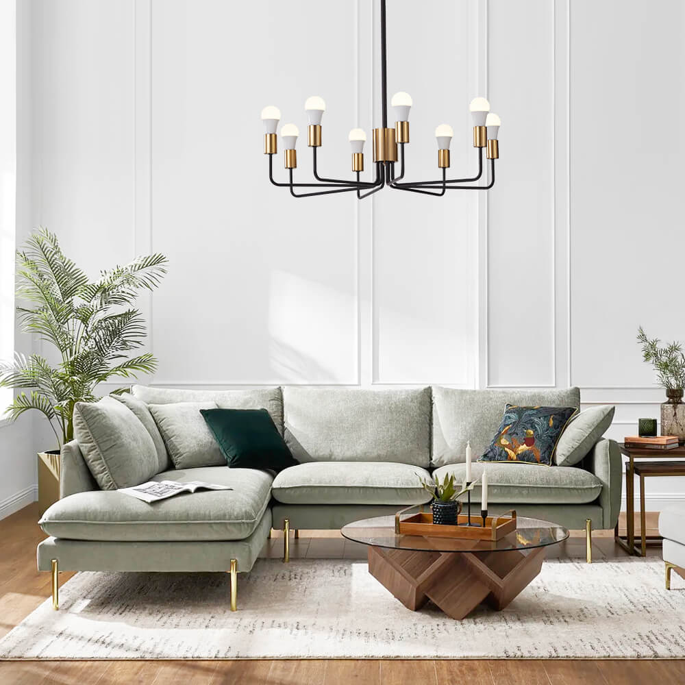 8 Light Rustic Candle Style Chandelier
