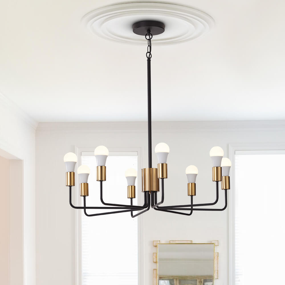 8 Light Rustic Candle Style Chandelier