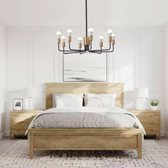 8 Light Rustic Candle Style Chandelier