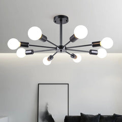 8-Light Sputnik Semi Flush Ceiling Light