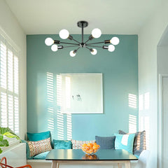8-Light Sputnik Semi Flush Ceiling Light