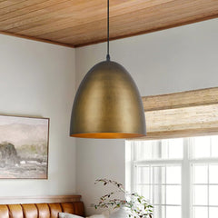 Antique Brass/Brown Egg Shaped Pendant Lighting