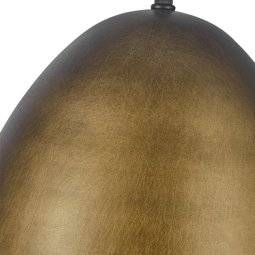 Antique Brass/Brown Egg Shaped Pendant Lighting