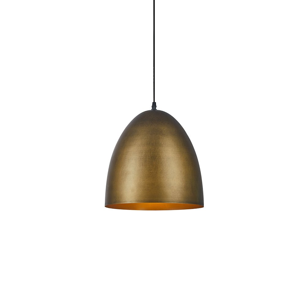 Antique Brass/Brown Egg Shaped Pendant Lighting