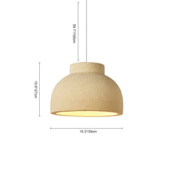 Bowl-Shaped Wabi-Sabi Pendant Lighting