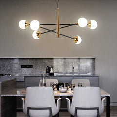Brass Sputnik Modern Linear Chandelier