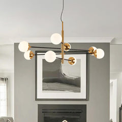 Brass Sputnik Modern Linear Chandelier