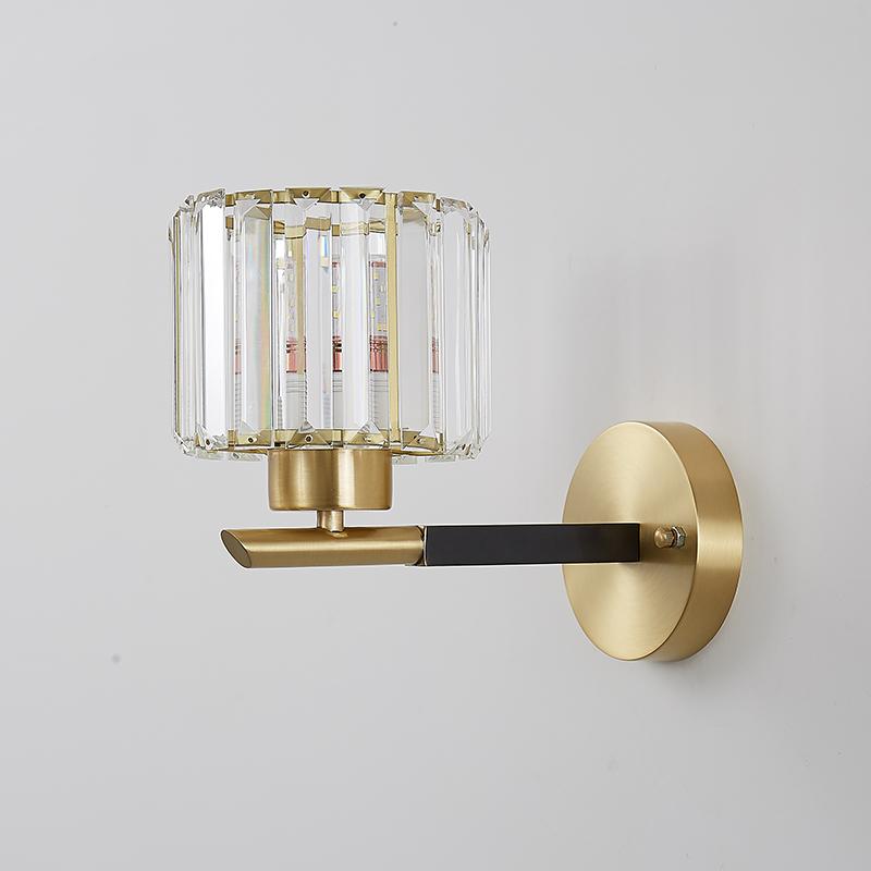 One Light Clear Crystal Shade Wall Sconce