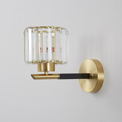 One Light Clear Crystal Shade Wall Sconce