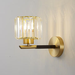 One Light Clear Crystal Shade Wall Sconce