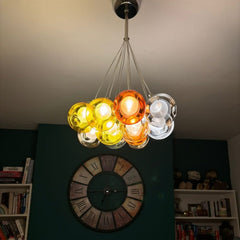 Cluster Glass Ball Pendant Lights with Multi-Color Globes