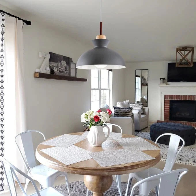 Craftsman Style 1-Light Single Dome Pendant Light