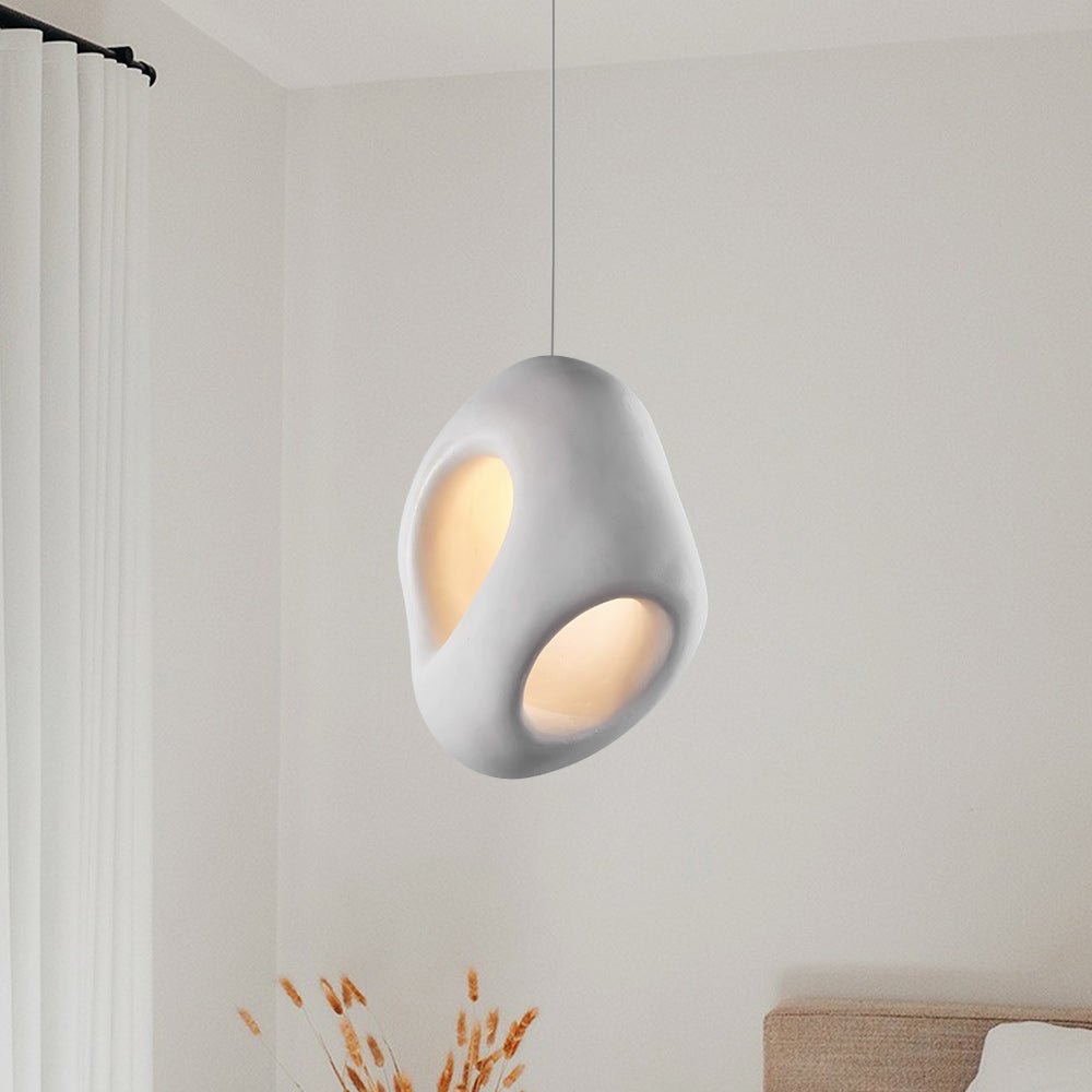Creamy Eggshell Tone Pendant Light