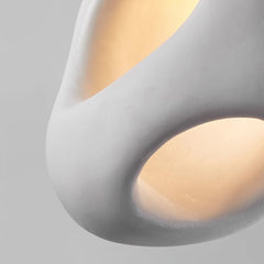 Creamy Eggshell Tone Pendant Light
