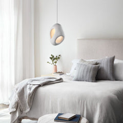 Creamy Eggshell Tone Pendant Light