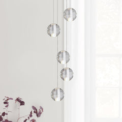 Crystal Globe Cluster Pendant Light