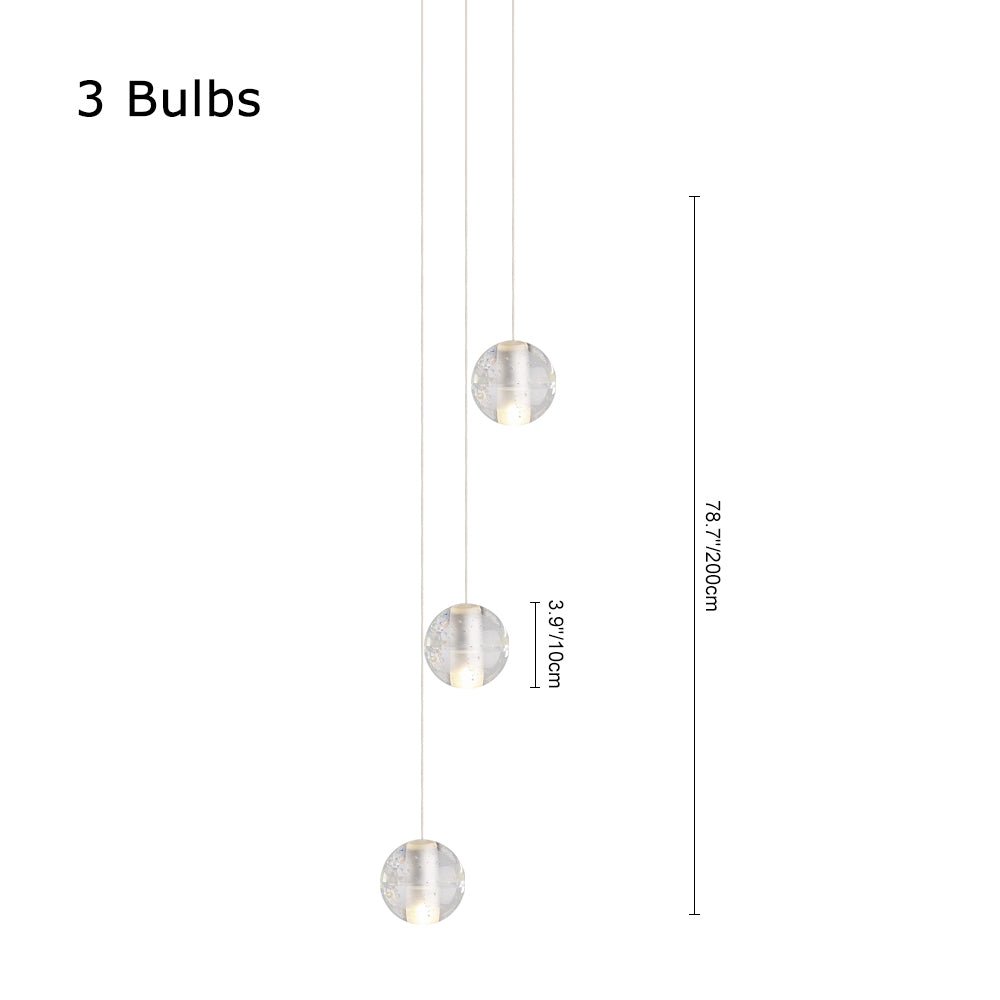 Crystal Globe Cluster Pendant Light