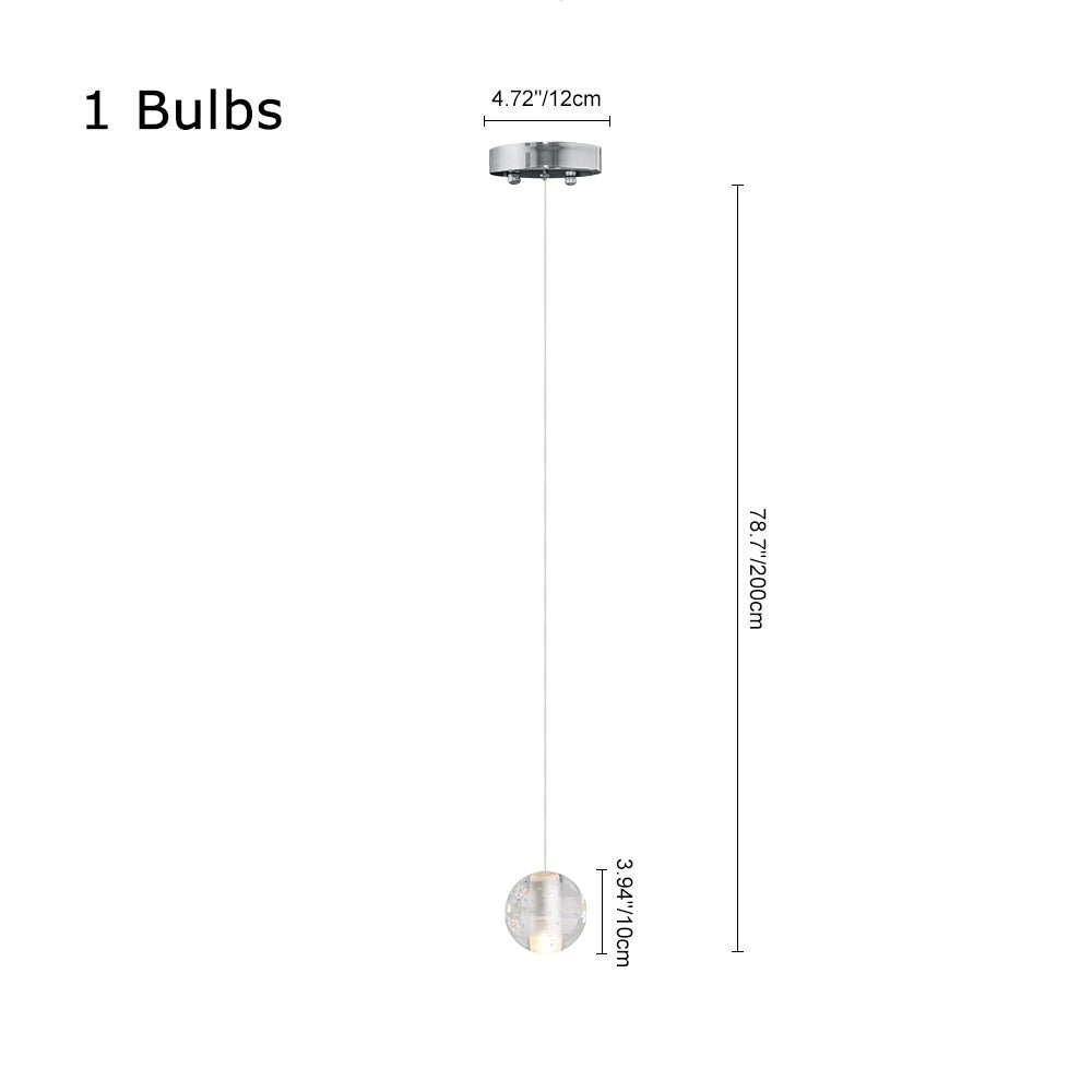 Crystal Globe Cluster Pendant Light